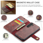 Custodia portafoglio in pelle magnetica per Samsung Galaxy S24 FE