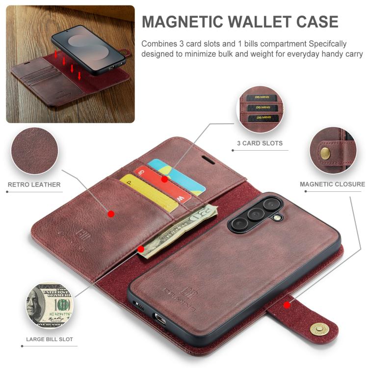 Custodia portafoglio in pelle magnetica per Samsung Galaxy S25 FE