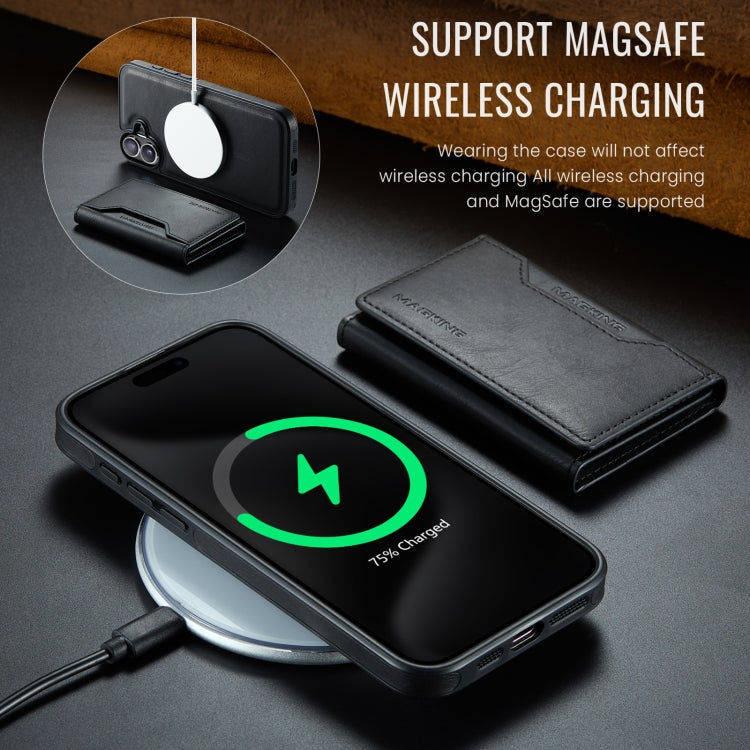 DG.MING MAGKING-K2 Series MagSafe RFID Card Bag Custodia per telefono staccabile, For iPhone 16, For iPhone 15 Pro Max, For iPhone 15 Pro, For iPhone 14 Plus