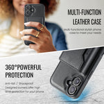 DG.MING MAGKING-K2 Series MagSafe RFID Card Bag Custodia per telefono staccabile, For iPhone 16, For iPhone 15 Pro Max, For iPhone 15 Pro, For iPhone 14 Plus