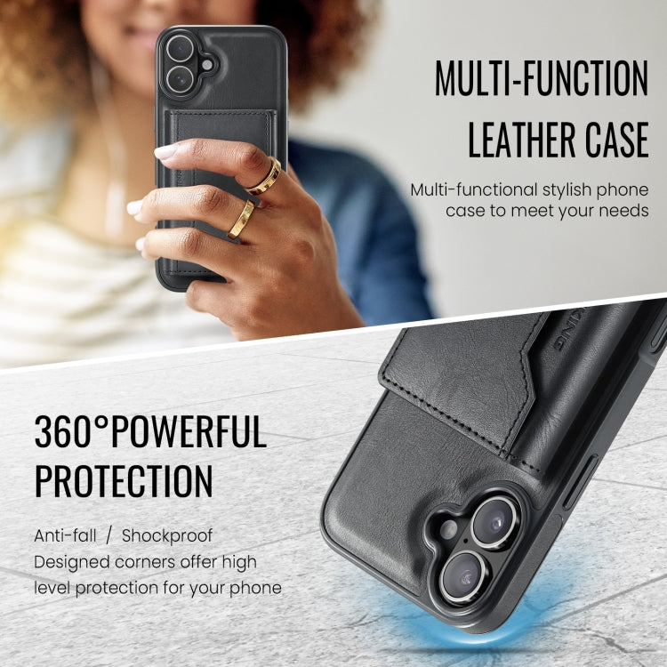 DG.MING MAGKING-K2 Series MagSafe RFID Card Bag Custodia per telefono staccabile, For iPhone 16, For iPhone 15 Pro Max, For iPhone 15 Pro, For iPhone 14 Plus
