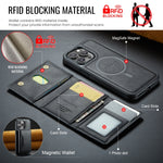 DG.MING MAGKING-K2 Series MagSafe RFID Card Bag Custodia per telefono staccabile, For iPhone 13 Pro, For iPhone 13, For iPhone 12 / 12 Pro, For iPhone 12 Pro Max