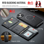 DG.MING MAGKING-K2 Series MagSafe RFID Card Bag Custodia per telefono staccabile, For iPhone 14, For iPhone 14 Pro, For iPhone 14 Pro Max, For iPhone 13 Pro Max