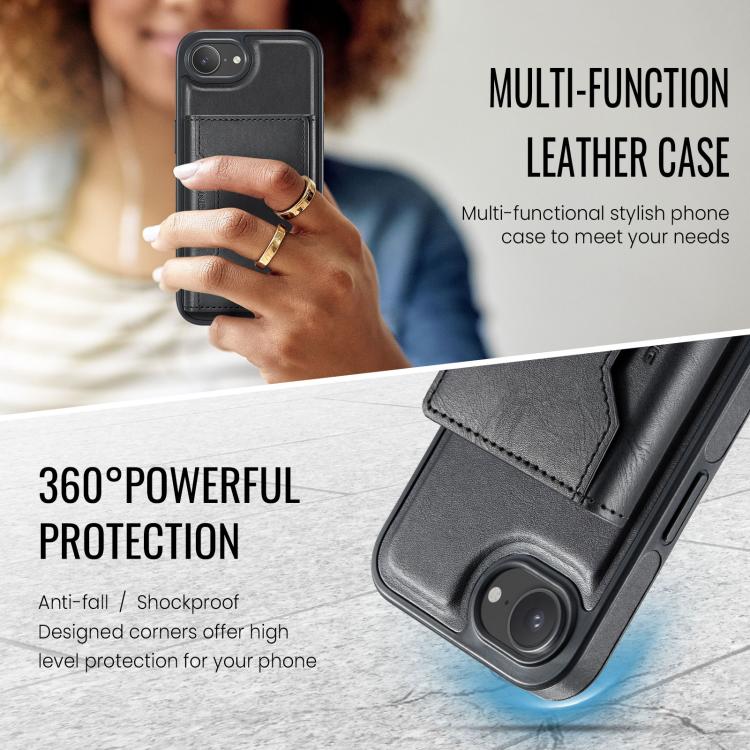 DG.MING MAGKING-K2 Series MagSafe RFID Card Bag Custodia per telefono staccabile, For iPhone 17e / 16e, For iPhone 17 Pro Max, For iPhone 17 Pro, For iPhone 17