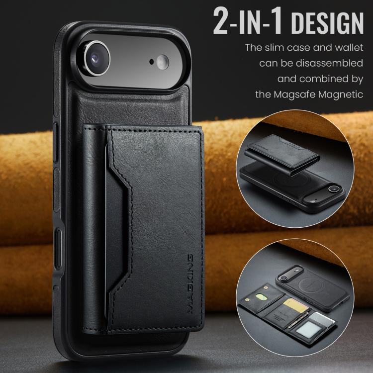 DG.MING MAGKING-K2 Series MagSafe RFID Card Bag Custodia per telefono staccabile, For iPhone Air, For iPhone 16 Pro Max, For iPhone 16 Pro, For iPhone 16 Plus
