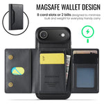 DG.MING MAGKING-K2 Series MagSafe RFID Card Bag Custodia per telefono staccabile, For iPhone Air, For iPhone 16 Pro Max, For iPhone 16 Pro, For iPhone 16 Plus