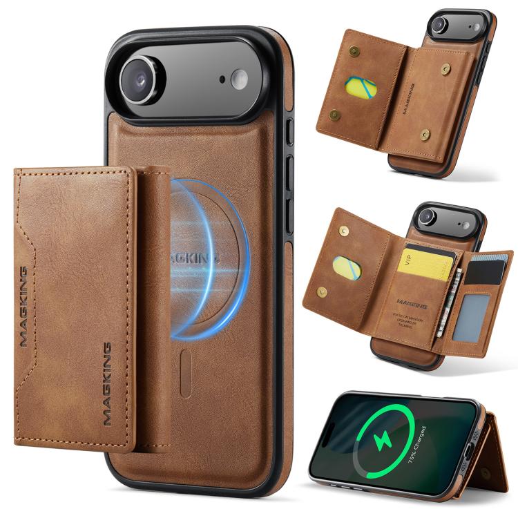 DG.MING MAGKING-K2 Series MagSafe RFID Card Bag Custodia per telefono staccabile, For iPhone Air, For iPhone 16 Pro Max, For iPhone 16 Pro, For iPhone 16 Plus