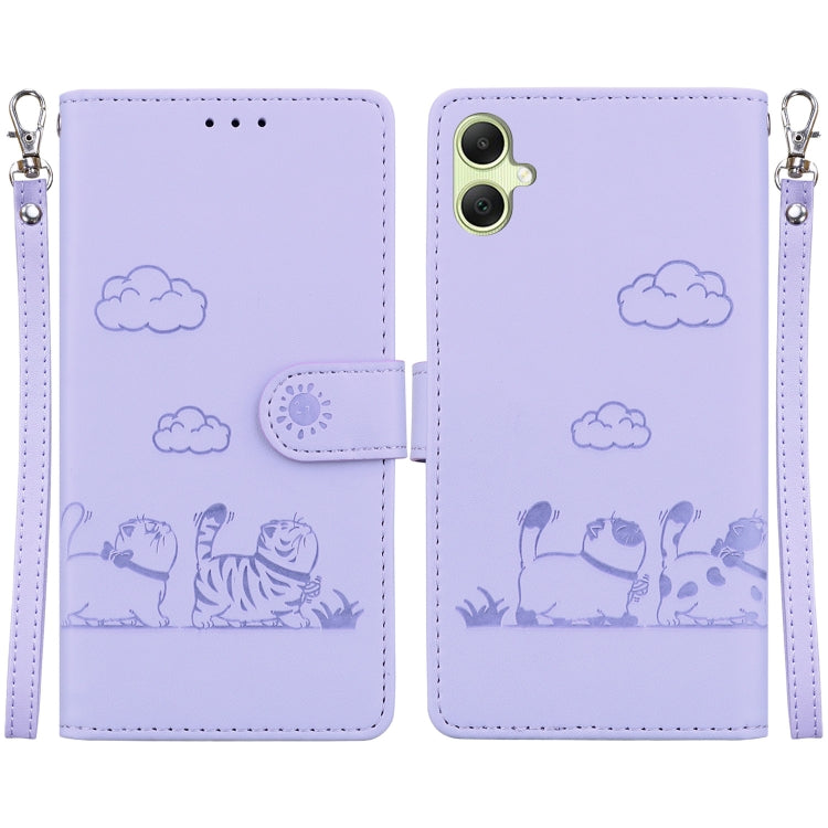 Custodia per telefono in pelle RFID con simpatici gatti, For Samsung Galaxy A35 5G, For Samsung Galaxy A15, For Samsung Galaxy A05, For Samsung Galaxy A05s