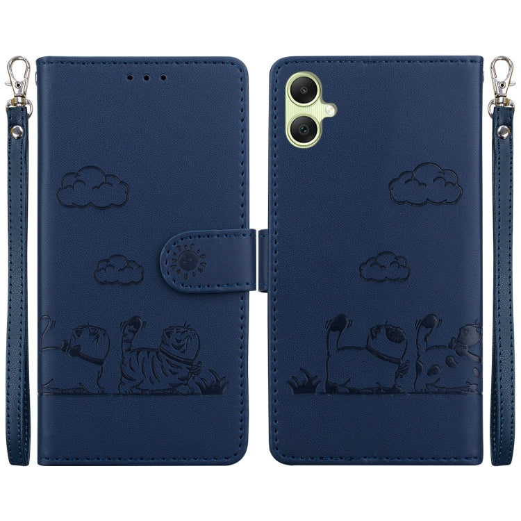 Custodia per telefono in pelle RFID con simpatici gatti, For Samsung Galaxy A35 5G, For Samsung Galaxy A15, For Samsung Galaxy A05, For Samsung Galaxy A05s