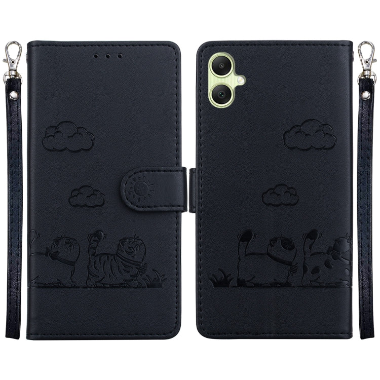 Custodia per telefono in pelle RFID con simpatici gatti, For Samsung Galaxy A35 5G, For Samsung Galaxy A15, For Samsung Galaxy A05, For Samsung Galaxy A05s