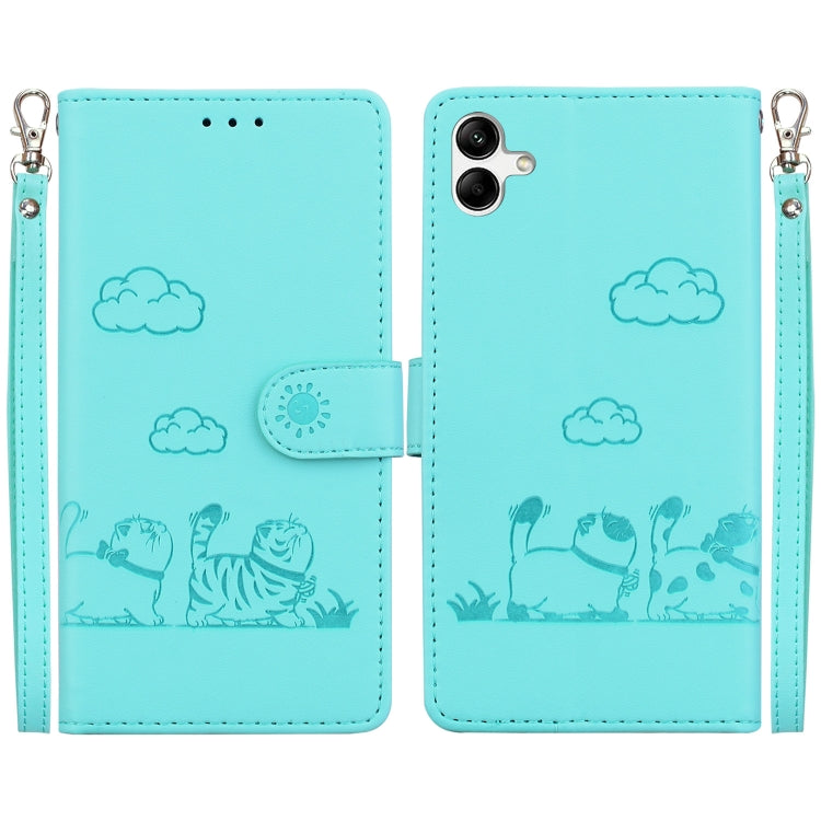 Custodia per telefono in pelle RFID con simpatici gatti, For Samsung Galaxy A25 5G, For Samsung Galaxy A25 5G / A25e JP Edition, For Samsung Galaxy A24 4G, For Samsung Galaxy A04e / F04 / M04