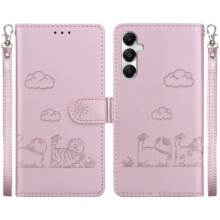 Custodia per telefono in pelle RFID con simpatici gatti, For Samsung Galaxy A35 5G, For Samsung Galaxy A15, For Samsung Galaxy A05, For Samsung Galaxy A05s