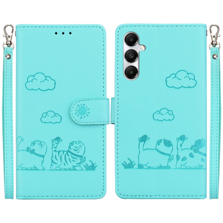 Custodia per telefono in pelle RFID con simpatici gatti, For Samsung Galaxy A35 5G, For Samsung Galaxy A15, For Samsung Galaxy A05, For Samsung Galaxy A05s