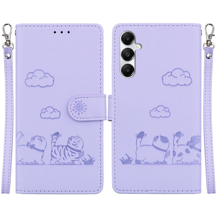 Custodia per telefono in pelle RFID con simpatici gatti, For Samsung Galaxy A35 5G, For Samsung Galaxy A15, For Samsung Galaxy A05, For Samsung Galaxy A05s