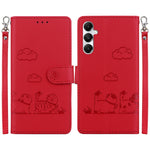 Custodia per telefono in pelle RFID con simpatici gatti, For Samsung Galaxy A35 5G, For Samsung Galaxy A15, For Samsung Galaxy A05, For Samsung Galaxy A05s