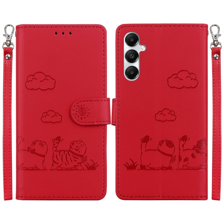 Custodia per telefono in pelle RFID con simpatici gatti, For Samsung Galaxy A35 5G, For Samsung Galaxy A15, For Samsung Galaxy A05, For Samsung Galaxy A05s