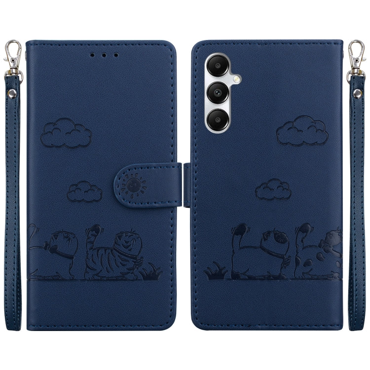 Custodia per telefono in pelle RFID con simpatici gatti, For Samsung Galaxy A35 5G, For Samsung Galaxy A15, For Samsung Galaxy A05, For Samsung Galaxy A05s