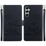 Custodia per telefono in pelle RFID con simpatici gatti, For Samsung Galaxy A35 5G, For Samsung Galaxy A15, For Samsung Galaxy A05, For Samsung Galaxy A05s