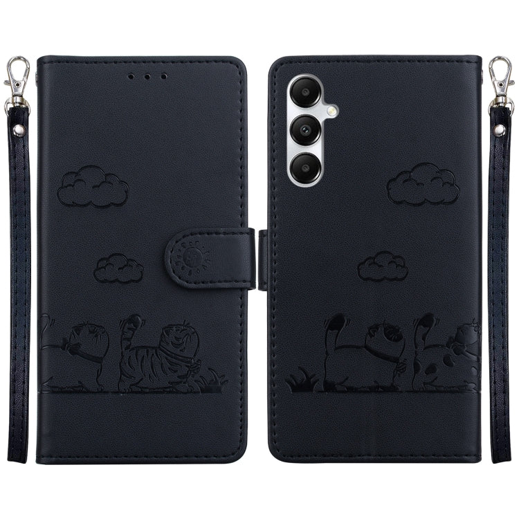 Custodia per telefono in pelle RFID con simpatici gatti, For Samsung Galaxy A35 5G, For Samsung Galaxy A15, For Samsung Galaxy A05, For Samsung Galaxy A05s