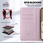 Custodia portafoglio in pelle RFID per Samsung Galaxy A56 5G
