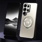 Custodia metallo satinato con supporto per Samsung Galaxy S26+