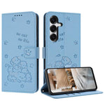 Custodia in pelle per telefono con gattino in rilievo e cordino, For Galaxy S26 FE 5G, For Samsung Galaxy S26+ 5G, For Samsung Galaxy S26 Ultra 5G, For Samsung Galaxy S26 5G