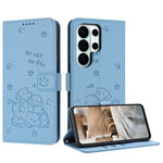 Custodia in pelle per telefono con gattino in rilievo e cordino, For Galaxy S26 FE 5G, For Samsung Galaxy S26+ 5G, For Samsung Galaxy S26 Ultra 5G, For Samsung Galaxy S26 5G