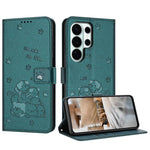 Custodia in pelle per telefono con gattino in rilievo e cordino, For Galaxy S26 FE 5G, For Samsung Galaxy S26+ 5G, For Samsung Galaxy S26 Ultra 5G, For Samsung Galaxy S26 5G