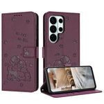 Custodia in pelle per telefono con gattino in rilievo e cordino, For Galaxy S26 FE 5G, For Samsung Galaxy S26+ 5G, For Samsung Galaxy S26 Ultra 5G, For Samsung Galaxy S26 5G