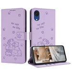 Custodia in pelle per telefono con gattino in rilievo e cordino, For Samsung Galaxy A13 5G / 4G, For Samsung Galaxy A53 5G, For Samsung Galaxy A73 5G, For Samsung Galaxy A03 Core