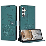 Custodia in pelle per telefono con gattino in rilievo e cordino, For Samsung Galaxy A57 5G, For Galaxy A27 5G, For Samsung Galaxy A07 4G, For Samsung Galaxy A17 5G / A26 5G