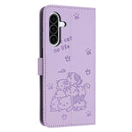 Custodia in pelle per telefono con gattino in rilievo e cordino, For Samsung Galaxy A57 5G, For Galaxy A27 5G, For Samsung Galaxy A07 4G, For Samsung Galaxy A17 5G / A26 5G