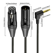 Cavo audio a spirale 3.5mm a XLR 0,5 m