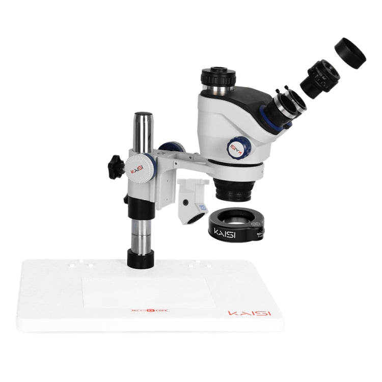 Kaisi TX-350E Ver1.3 7X-50X Zoom Trinocular Stereo Microscope with Large Base and 4K Camera, Kaisi TX-350E Ver1.3