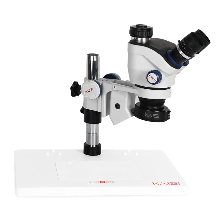 Microscopio stereo trinoculare Kaisi TX-350E Ver1.3 7X-50X Zoom con base grande e fotocamera 4K, Kaisi TX-350E Ver1.3