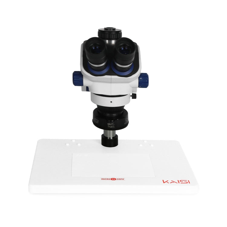 Kaisi TX-350E Ver1.3 7X-50X Zoom Trinocular Stereo Microscope with Large Base and 4K Camera, Kaisi TX-350E Ver1.3