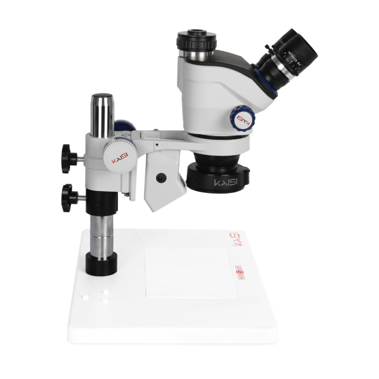 Microscopio stereo trinoculare Kaisi TX-350E Ver1.3 7X-50X Zoom con base grande e fotocamera 4K, Kaisi TX-350E Ver1.3