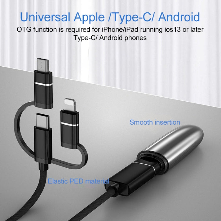 Adattatore OTG 3 in 1 USB femmina a Micro USB e Tipo C