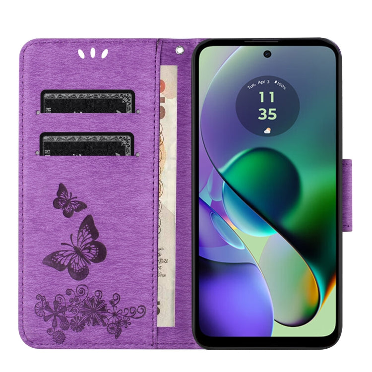 Custodia per telefono in pelle con stampa a farfalla, For Samsung Galaxy A06 4G