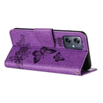 Custodia per telefono in pelle con stampa a farfalla, For Samsung Galaxy A06 4G