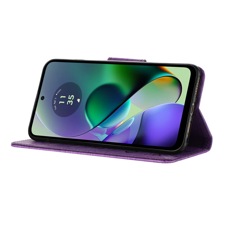 Custodia per telefono in pelle con stampa a farfalla, For Samsung Galaxy A06 4G