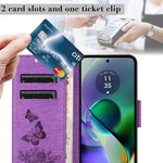Custodia per telefono in pelle con stampa a farfalla, For Samsung Galaxy A06 4G
