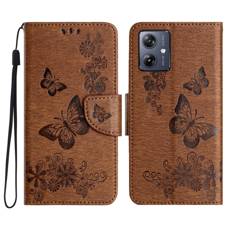 Custodia per telefono in pelle con stampa a farfalla, For Samsung Galaxy A06 4G