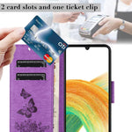 Custodia per telefono in pelle con stampa a farfalla, For Galaxy A57 5G, For Galaxy A37 5G, For Galaxy A27 5G