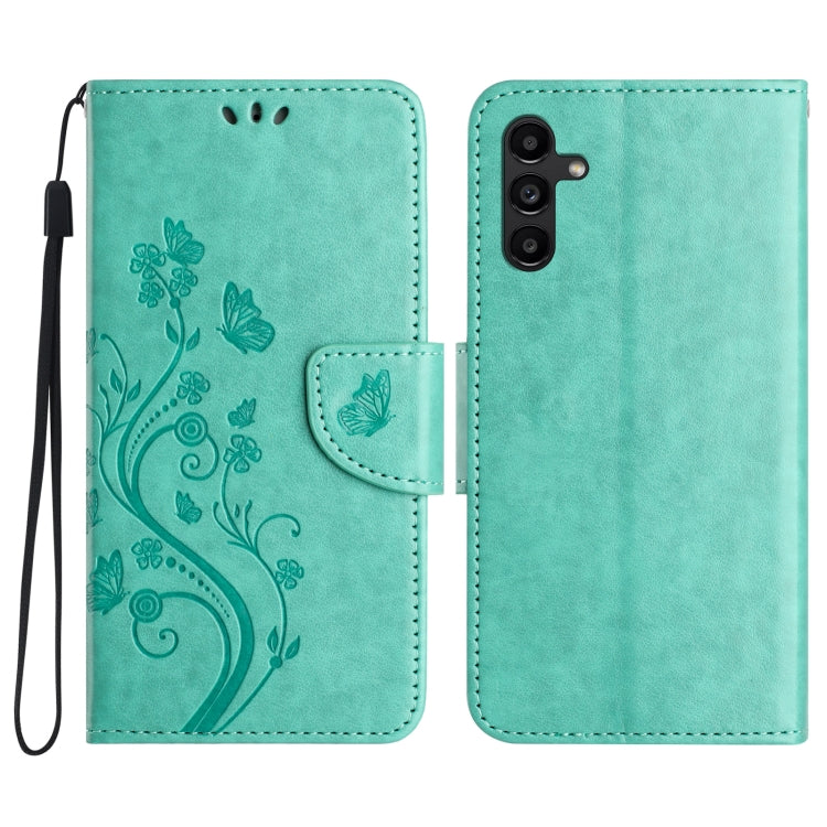 Custodia per telefono in pelle con motivo a farfalla e fiori, For Samsung Galaxy A17 4G / 5G, For Samsung Galaxy A56 5G, For Samsung Galaxy A16 / A26 5G