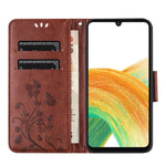 Custodia per telefono in pelle con motivo a farfalla e fiori, For Samsung Galaxy A36 5G, For Samsung Galaxy A06 4G
