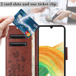 Custodia per telefono in pelle con motivo a farfalla e fiori, For Samsung Galaxy A17 4G / 5G, For Samsung Galaxy A56 5G, For Samsung Galaxy A16 / A26 5G