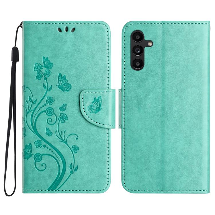 Custodia per telefono in pelle con motivo a farfalla e fiori, For Galaxy A57 5G, For Galaxy A37 5G, For Galaxy A27 5G