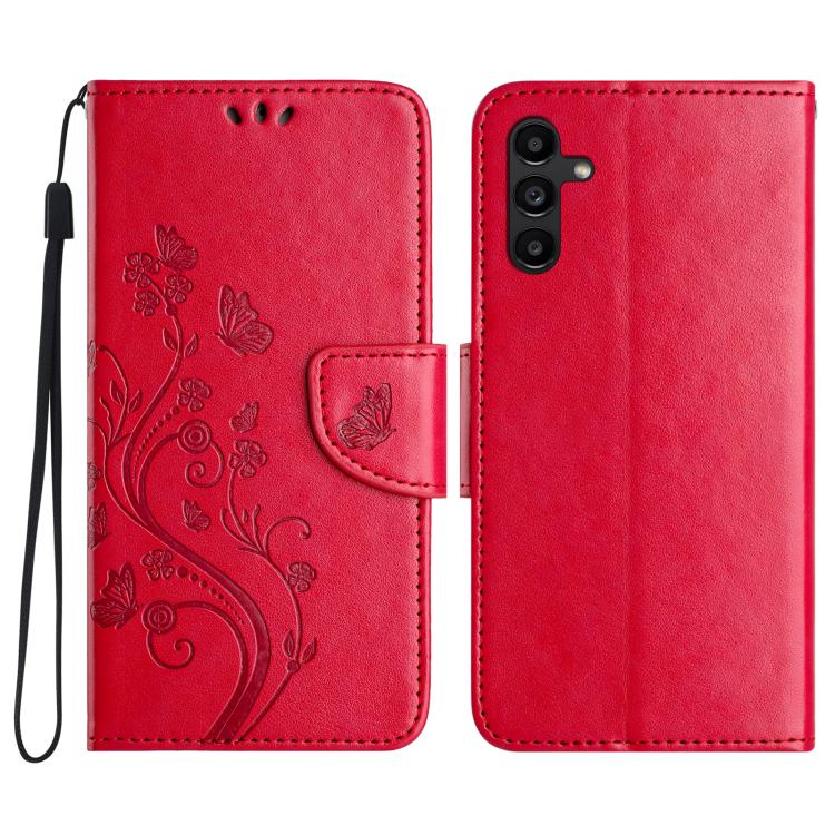 Custodia per telefono in pelle con motivo a farfalla e fiori, For Galaxy A57 5G, For Galaxy A37 5G, For Galaxy A27 5G