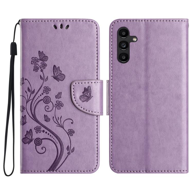 Custodia per telefono in pelle con motivo a farfalla e fiori, For Galaxy A57 5G, For Galaxy A37 5G, For Galaxy A27 5G